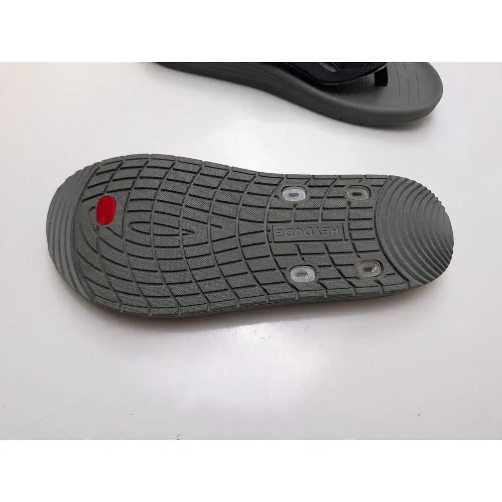 Hey Dude Milo Black Army Flip Flop Thong Sandals Men's Size 15 Comfort